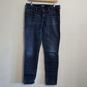 Silver Jeans Aiko High Waisted Joga Stretch Women's Dark Blue Skinny Jeans